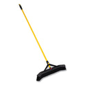 Rubbermaid Commercial Maximizer Push-to-Center Broom, 24", Polypropylene Bristles, Yellow/Black (2186280)