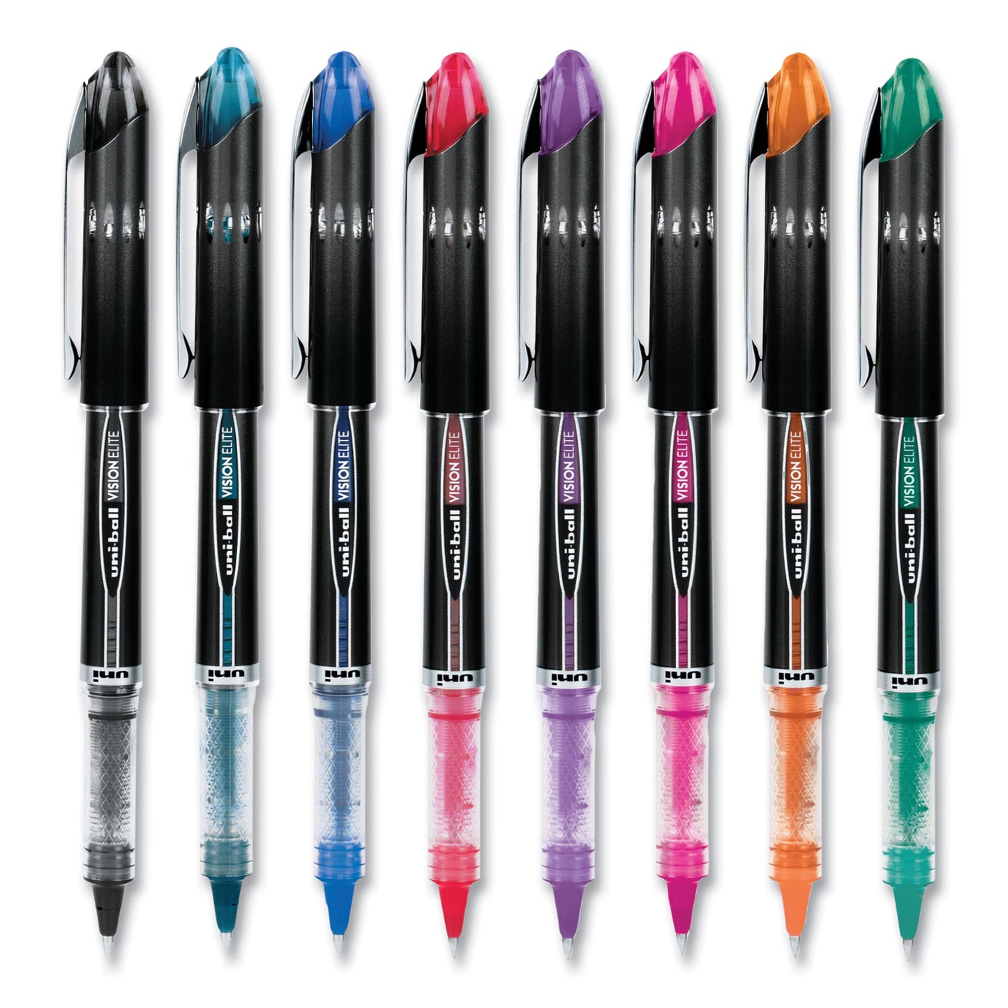uni-ball VISION ELITE Hybrid Gel Pen, Stick, Fine 0.5 mm, Assorted Ink and Barrel Colors (58092PP)