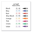 uni-ball VISION ELITE Hybrid Gel Pen, Stick, Fine 0.5 mm, Assorted Ink and Barrel Colors (58092PP)