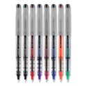 uni-ball VISION Needle Roller Ball Pen, Stick, Fine 0.7 mm, Assorted Ink and Barrel Colors, 8/Pack (1734916)