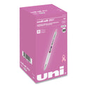 uni-ball 207 Office Pack Gel Pen, Retractable, Medium 0.7 mm, Black Ink, Pink/Translucent White Barrel, 36/Pack (2003896)