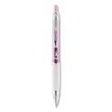 uni-ball 207 Office Pack Gel Pen, Retractable, Medium 0.7 mm, Black Ink, Pink/Translucent White Barrel, 36/Pack (2003896)