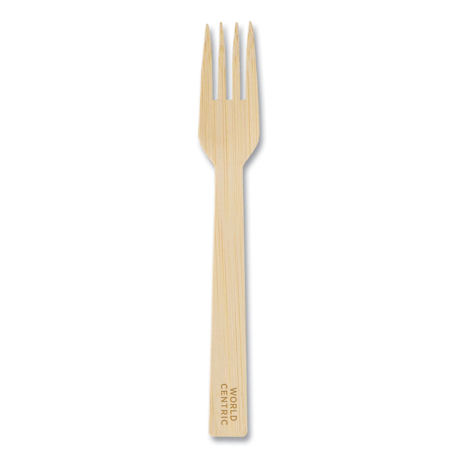 World Centric Bamboo Cutlery, Fork, 6.7", Natural, 2,000/Carton (FOBB67)