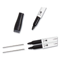 U Brands Medium Point Low-Odor Dry-Erase Markers with Erasers, Medium Bullet Tip, Black, Dozen (2922U0012)