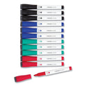 U Brands Medium Point Low-Odor Dry-Erase Markers with Erasers, Medium Bullet Tip, Assorted Colors, 12/Pack (3980U0012)