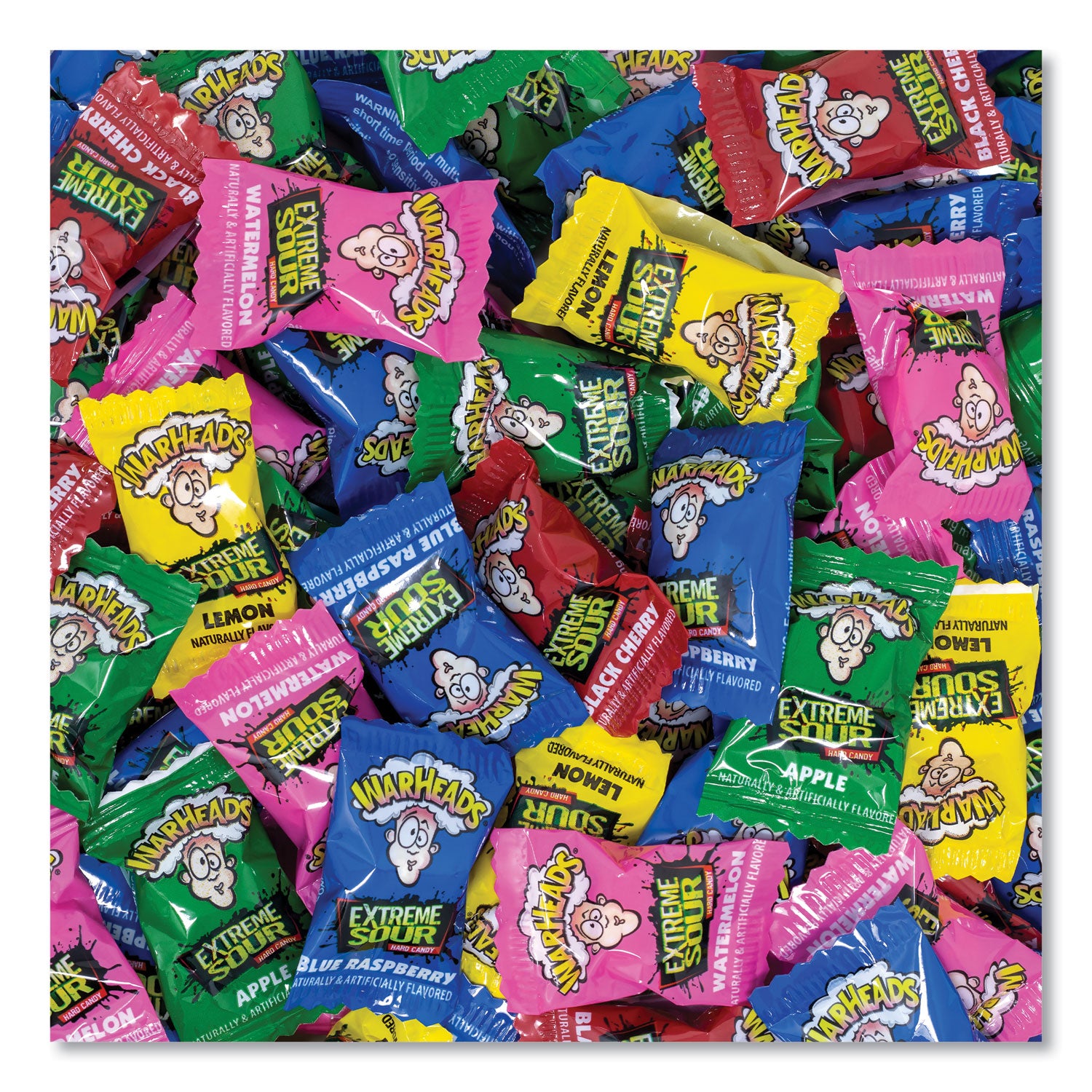 WARHEADS Xtreme Sour Hard Candy, Assorted Flavors, 34 oz Tub (22002140)