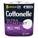 Cottonelle Ultra ComfortCare Toilet Paper, Soft Tissue, Mega Rolls, Septic Safe, 2-Ply, White, 284/Roll, 6 Rolls/Pack, 36 Rolls/Carton (55707)