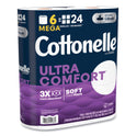 Cottonelle Ultra ComfortCare Toilet Paper, Soft Tissue, Mega Rolls, Septic Safe, 2-Ply, White, 284/Roll, 6 Rolls/Pack, 36 Rolls/Carton (55707)