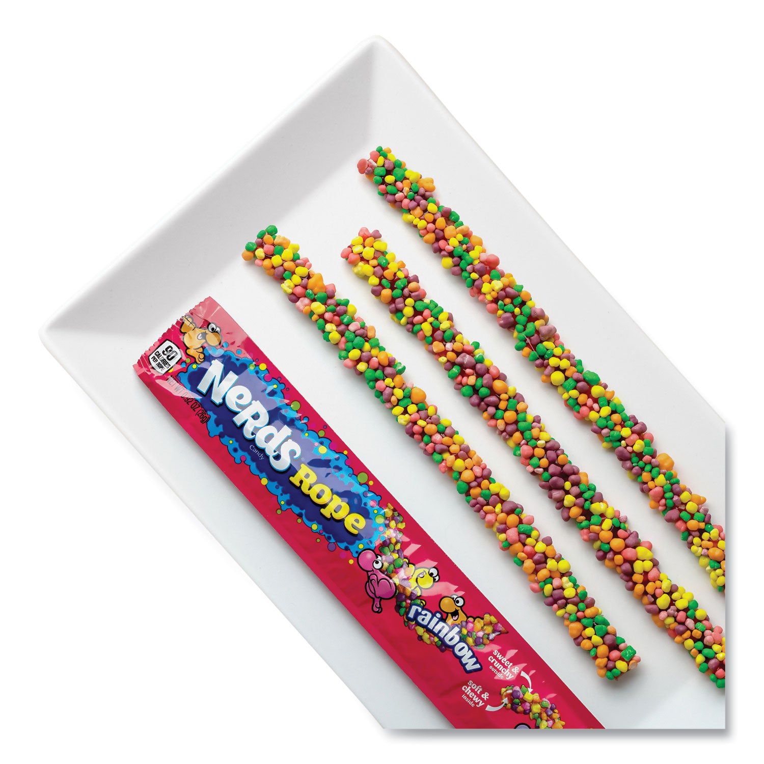 Nestle Nerds Rope Candy, Fruity, 0.92 oz Individually Wrapped, 24/Carton (22002136)