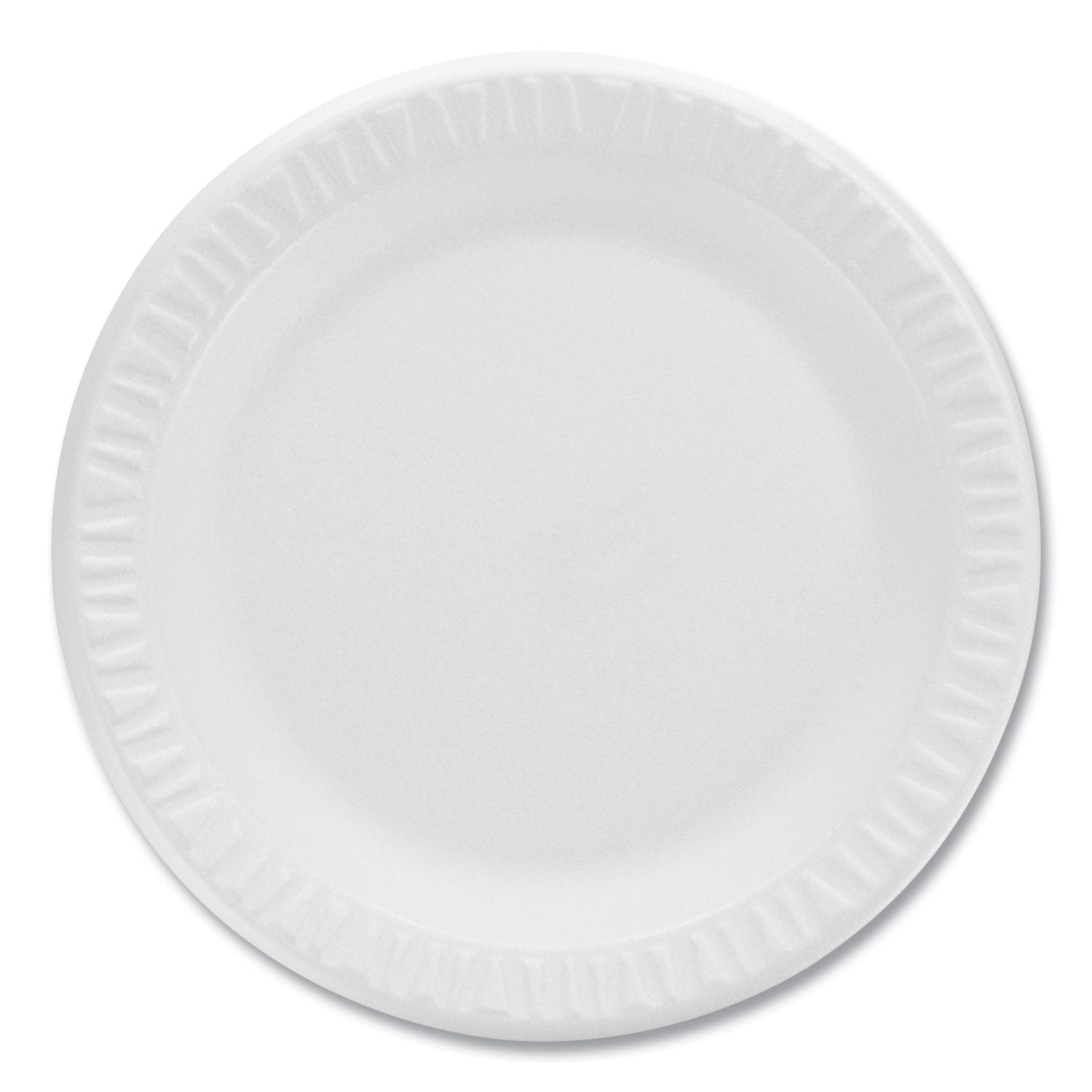 Dart Concorde Non-Laminated Foam Plates, 9" dia, White, 125/Pack (9PWCRPK)