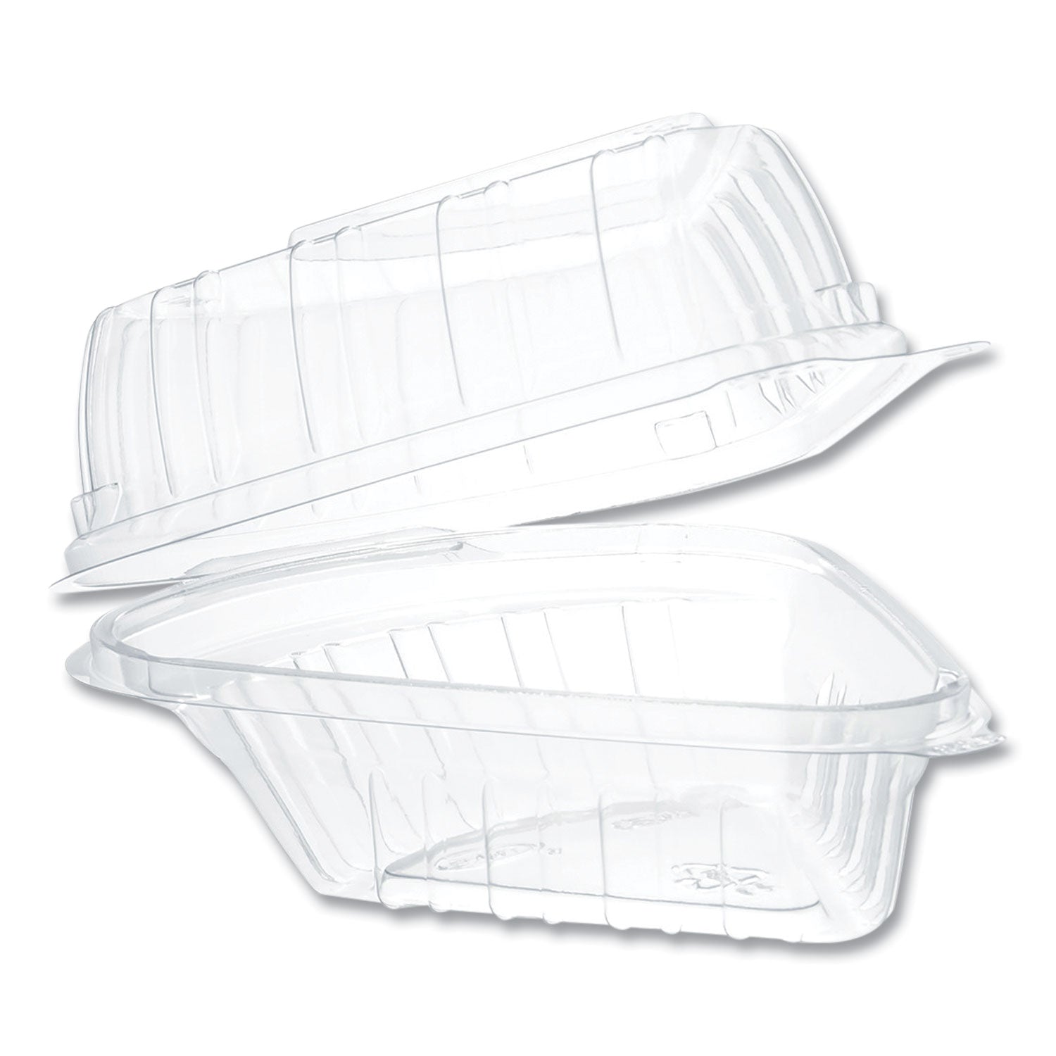 Dart Showtime Clear Hinged Containers, Pie Wedge, 6.67 oz, 6.1 x 5.6 x 3, Clear, Plastic, 125/Pack, 2 Packs/Carton (C54HT1)