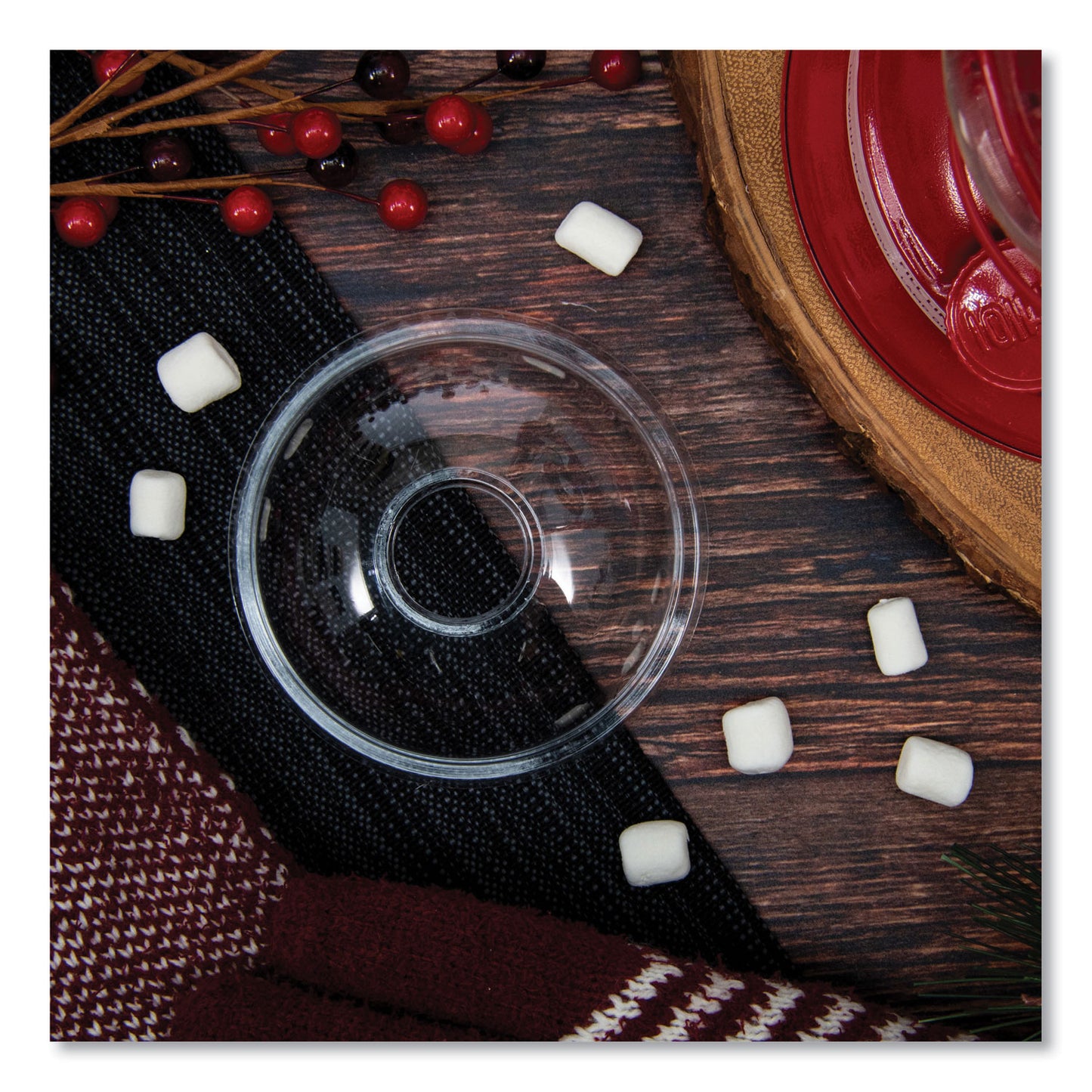 Dart Ultra Clear Dome Cold Cup Lids, Fits 16 oz to 24 oz Cups, PET, Clear, 100/Pack (DLR626PK)