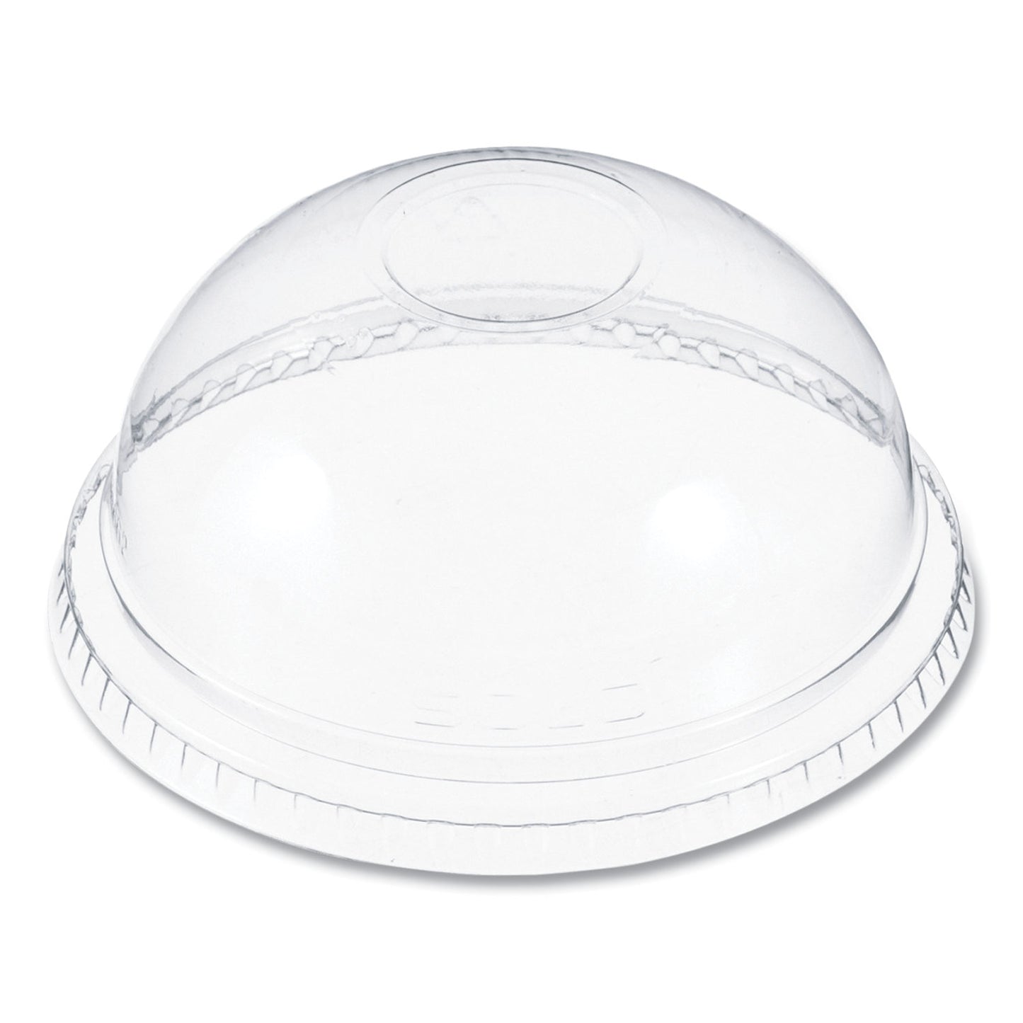 Dart Plastic Dome Lid, No-Hole, Fits 9 oz to 22 oz Cups, Clear, 100/Sleeve, 10 Sleeves/Carton (DNR662)