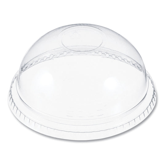 Dart Plastic Dome Lid, No-Hole, Fits 9 oz to 22 oz Cups, Clear, 100/Sleeve, 10 Sleeves/Carton (DNR662)