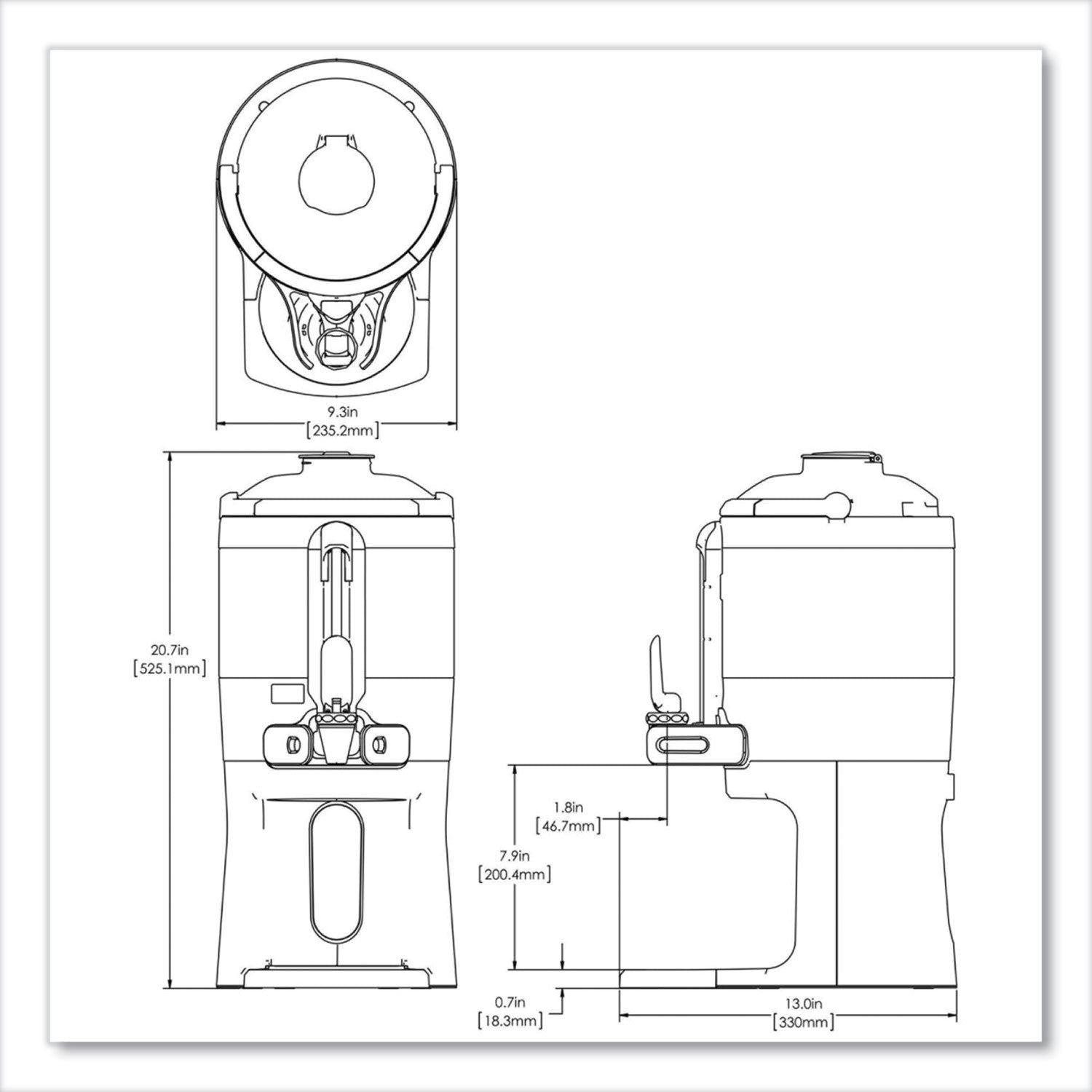 BUNN ThermoFresh Server with Mechanical Sight Gauge, 128 oz, Silver/Black (440000200)