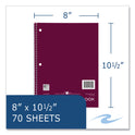Roaring Spring Subject Wirebound Notebook, 1-Subject, Medium/College Rule, Assorted Cover, (70) 10.5 x 8 Sheets, 24/Carton (10322CS)