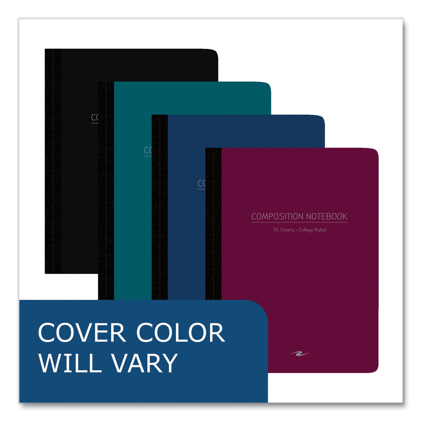 Roaring Spring Poly Flex Composition Notebook, Med/College Rule, Assorted Cover, (70) 9.75 x 7.5 Sheets, 24/Carton (77293CS)