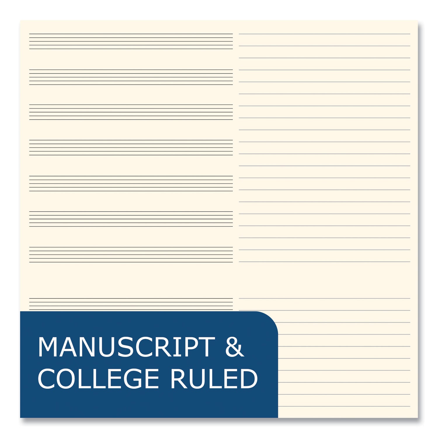 Roaring Spring Music Notebook, Medium/College Rule, Transcription Format, Blue Cover, (32) 8.5 x 11 Sheets, 24/Carton (11032CS)
