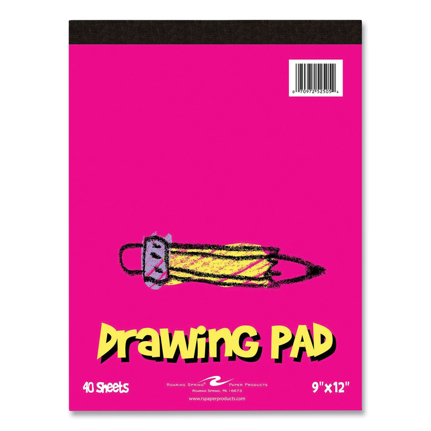 Roaring Spring Kids Drawing Pad, 40 White 9 x 12 Sheets, 12/Carton (52505CS)