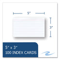 Roaring Spring Environotes Recycled Index Cards, Narrow Rule, 3 x 5 White, 100 Cards, 36/Carton (74824CS)