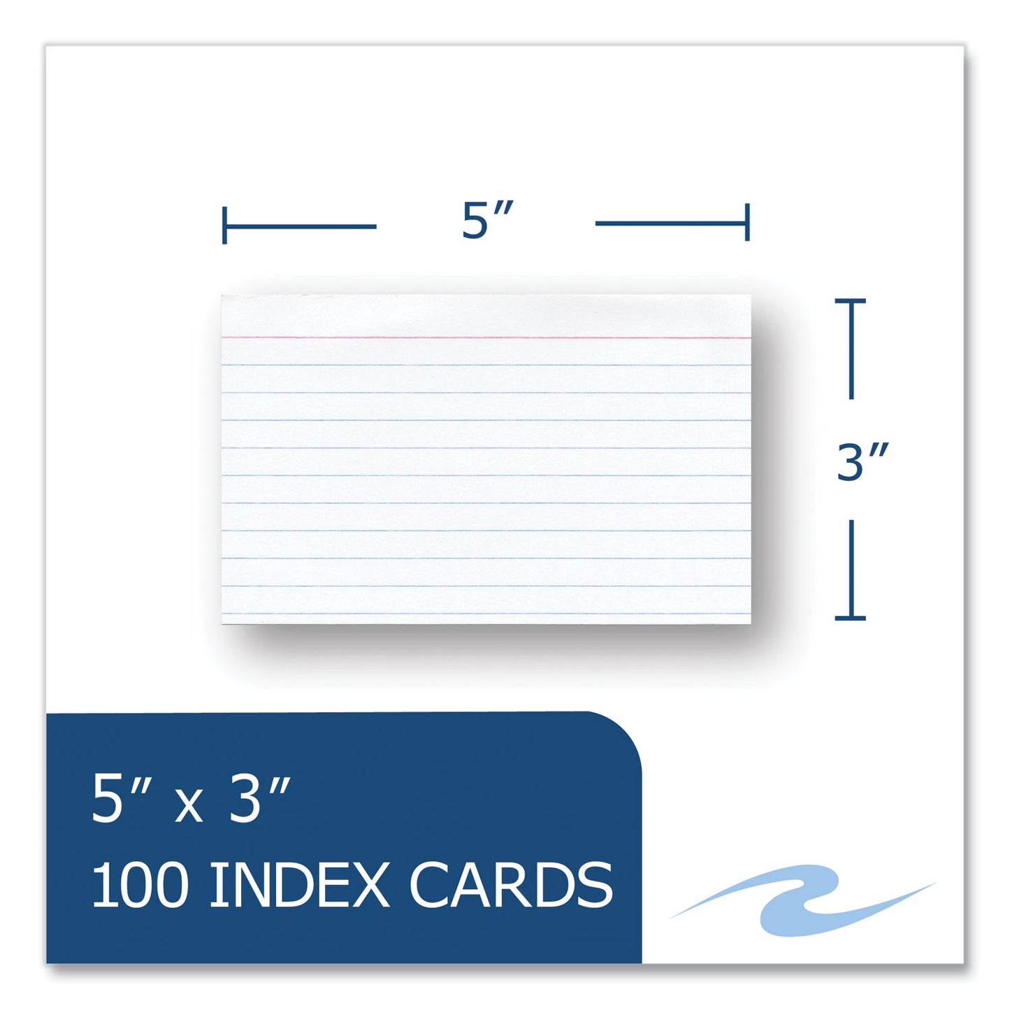 Roaring Spring Environotes Recycled Index Cards, Narrow Rule, 3 x 5 White, 100 Cards, 36/Carton (74824CS)