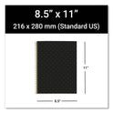 Roaring Spring MR M Fashion Notebook, 4-Subject, Medium/College Rule, Black Dots Cover, (120) 11 x 8.5 Sheets, 5/Carton (48293CS)
