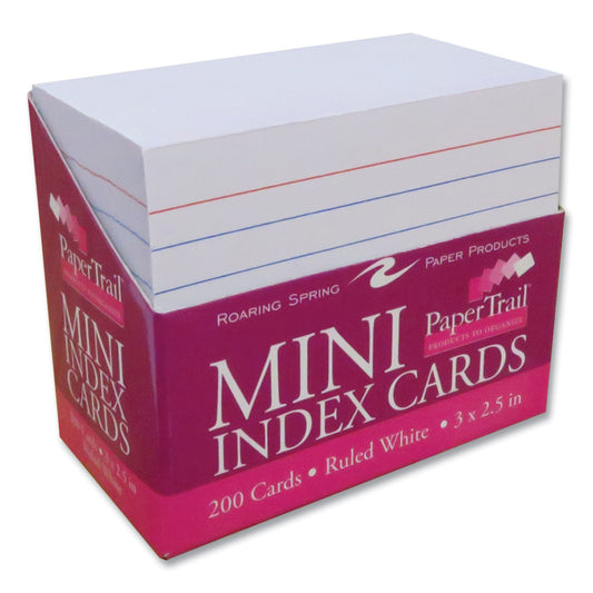 Roaring Spring Trayed Index Cards, Narrow Ruled, 3 x 2.5, 200/Tray, 36/Carton (28041CS)