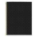 Roaring Spring MR M Fashion Notebook, 4-Subject, Medium/College Rule, Black Dots Cover, (120) 11 x 8.5 Sheets, 5/Carton (48293CS)