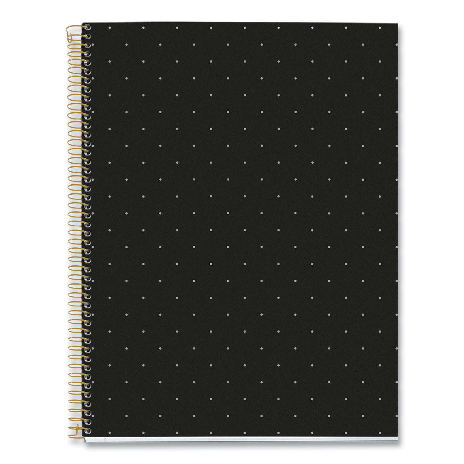 Roaring Spring MR M Fashion Notebook, 4-Subject, Medium/College Rule, Black Dots Cover, (120) 11 x 8.5 Sheets, 5/Carton (48293CS)