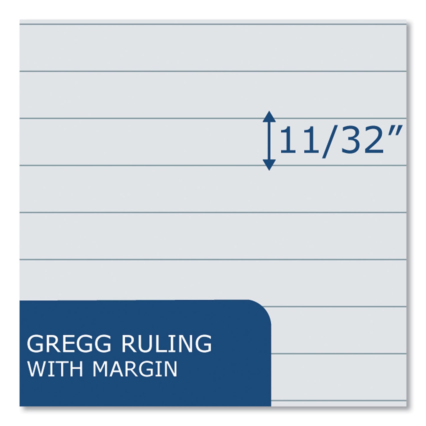 Roaring Spring EnviroShades Steno Pad, Gregg Rule, White Cover, 80 Gray 6 x 9 Sheets, 24 Pads/Carton (12274CS)