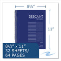 Roaring Spring Music Notebook, Medium/College Rule, Transcription Format, Blue Cover, (32) 8.5 x 11 Sheets, 24/Carton (11032CS)