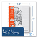 Roaring Spring Whitelines Notebook, Medium/College Rule, Gray/Orange Cover, (70) 8.5 x 11 Sheets, 12/Carton (17000CS)
