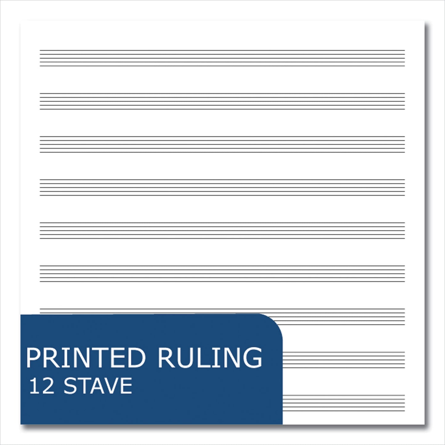 Roaring Spring Music Notebook, Music Transcription Format, White Cover, (32) 11 x 8.5 Sheets, 24/Carton (15009CS)