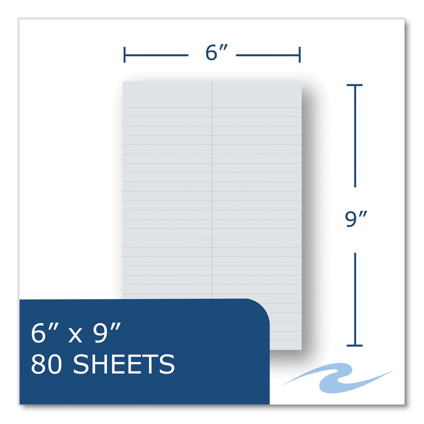 Roaring Spring EnviroShades Steno Pad, Gregg Rule, White Cover, 80 Assorted Color 6 x 9 Sheets, 24 Pads/Carton (12354CS)