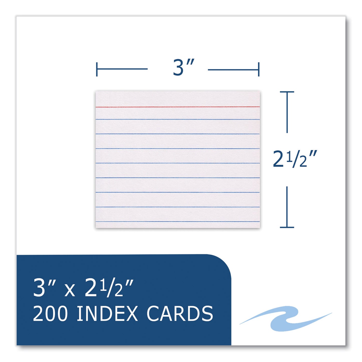 Roaring Spring Trayed Index Cards, Narrow Ruled, 3 x 2.5, 200/Tray, 36/Carton (28041CS)