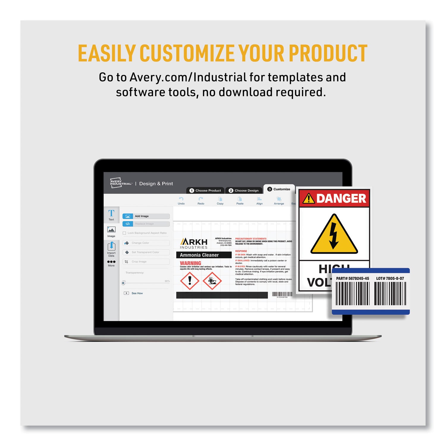Avery PermaTrack Metallic Asset Tag Labels, Laser Printers, 1.25 x 2.75, Silver, 14/Sheet, 8 Sheets/Pack (61528)