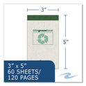 Roaring Spring Little Green Memo Book, Narrow Rule, Gray Cover, (60) 3 x 5 Sheets, 48/Carton (77355CS)