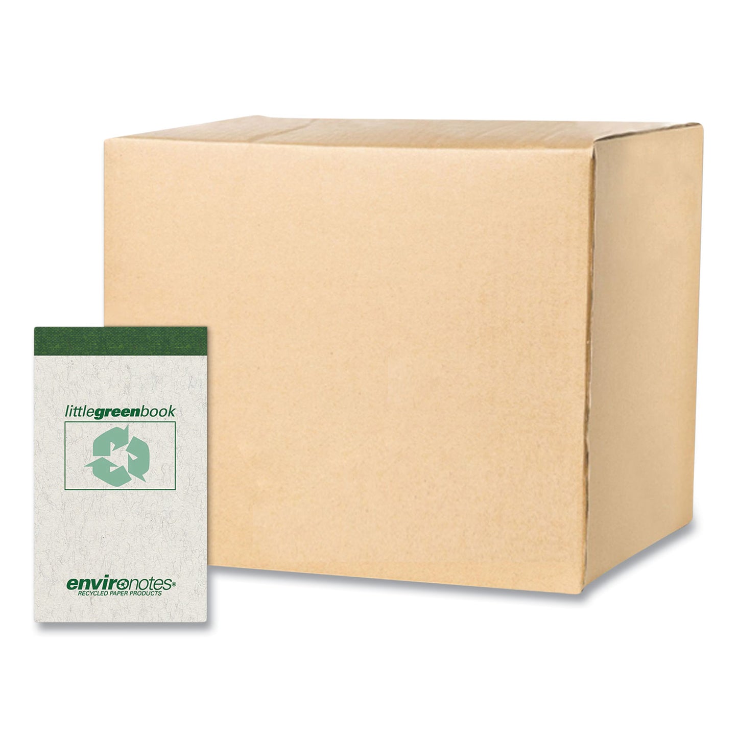 Roaring Spring Little Green Memo Book, Narrow Rule, Gray Cover, (60) 3 x 5 Sheets, 48/Carton (77355CS)