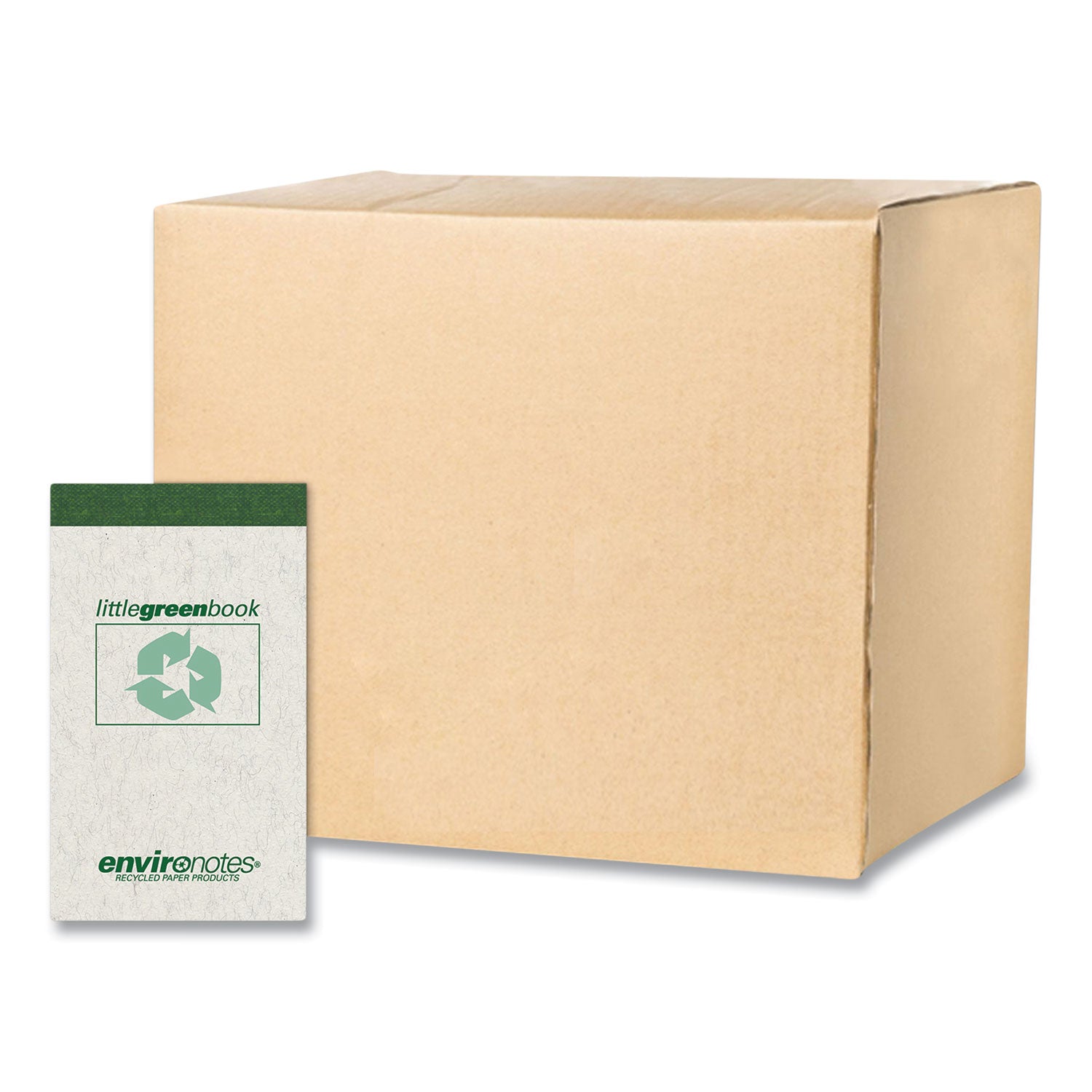 Roaring Spring Little Green Memo Book, Narrow Rule, Gray Cover, (60) 3 x 5 Sheets, 48/Carton (77355CS)