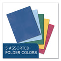 Roaring Spring Pocket Folder, 0.5" Capacity, 11 x 8.5, Assorted Colors, 100/Carton (50200CS)