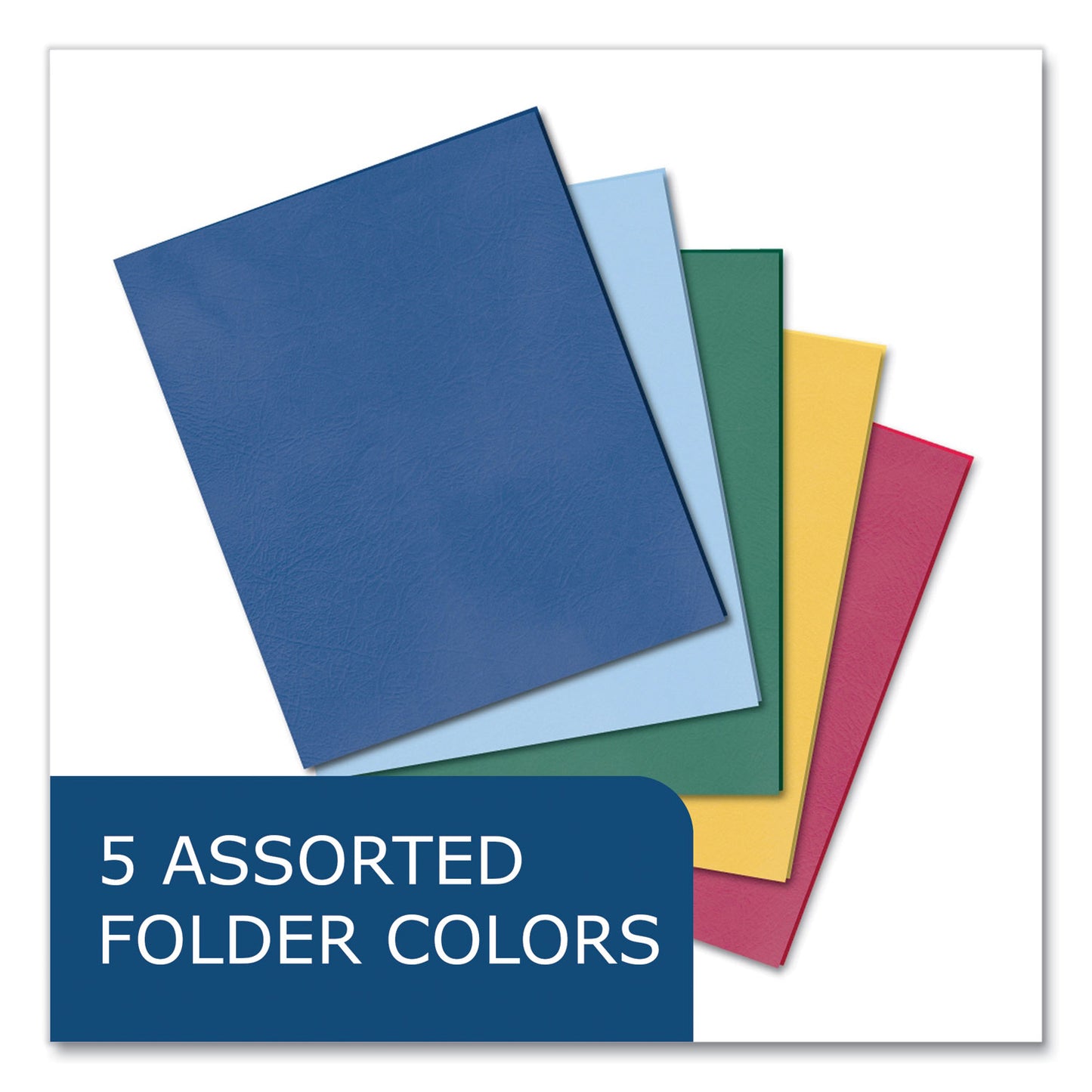 Roaring Spring Pocket Folder, 0.5" Capacity, 11 x 8.5, Assorted Colors, 100/Carton (50200CS)