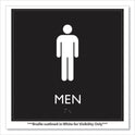 Headline ADA Sign, Men, Plastic, 8 x 8, Clear/White (66914)