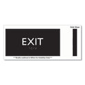 Headline ADA Sign, Exit, Plastic, 4 x 4, Clear/White (69922)