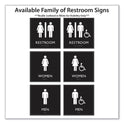 Headline ADA Sign, Men, Plastic, 8 x 8, Clear/White (66914)