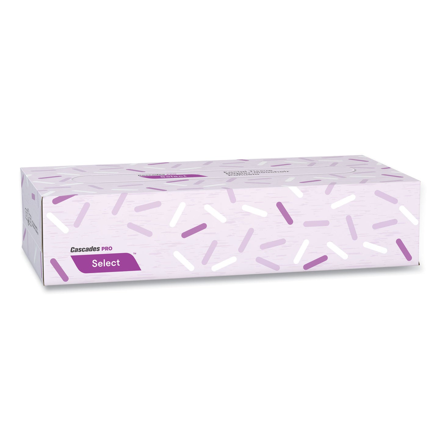 Cascades Select Flat Box Facial Tissue, 2-Ply, White, 100 Sheets/Box, 30 Boxes/Carton (F950)