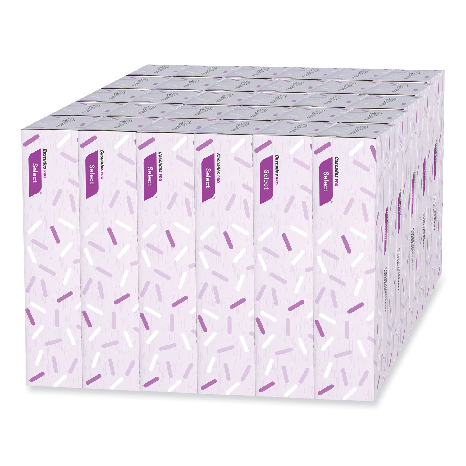 Cascades Select Flat Box Facial Tissue, 2-Ply, White, 100 Sheets/Box, 30 Boxes/Carton (F950)