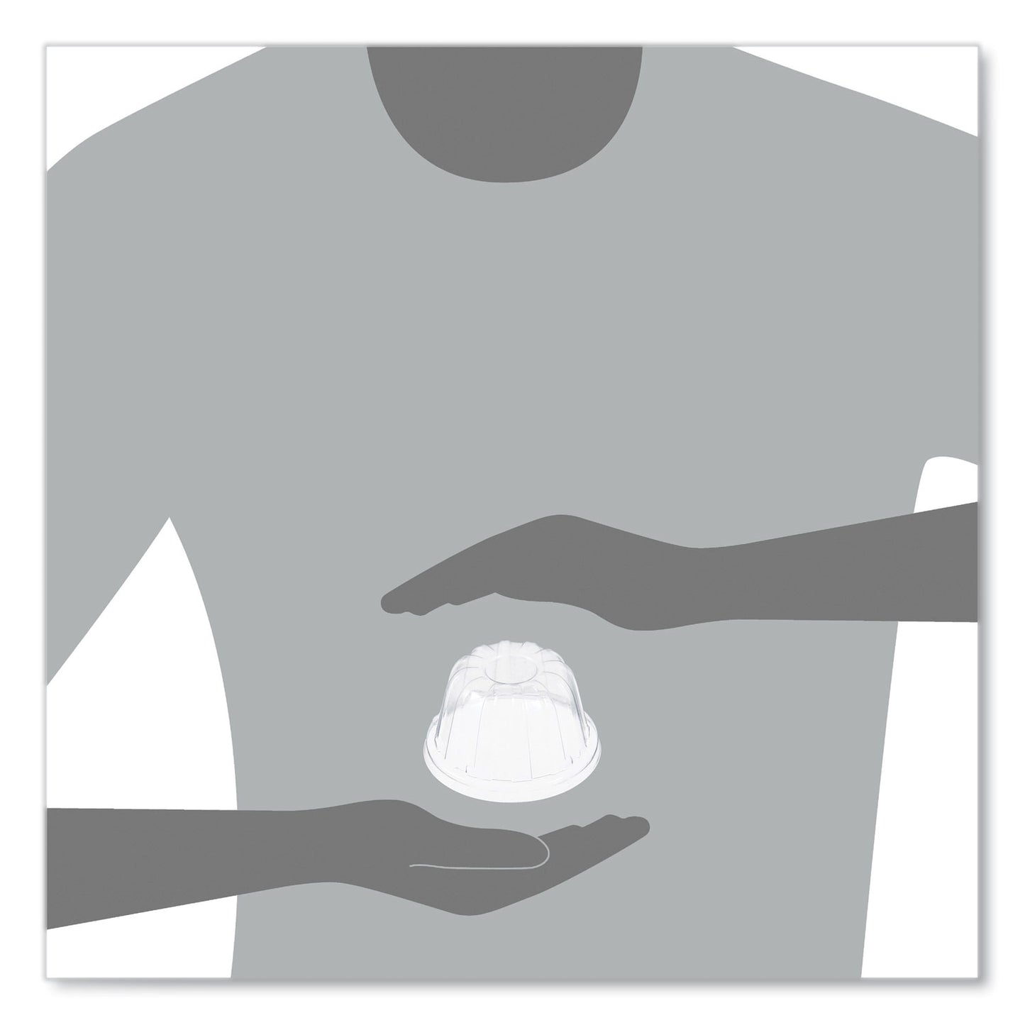 Dart D-T Sundae/Cold Cup Lids, Fits 6, 8, 12 oz Foam Cups, Clear, 50/Pack, 20 Packs/Carton (12HDLC)