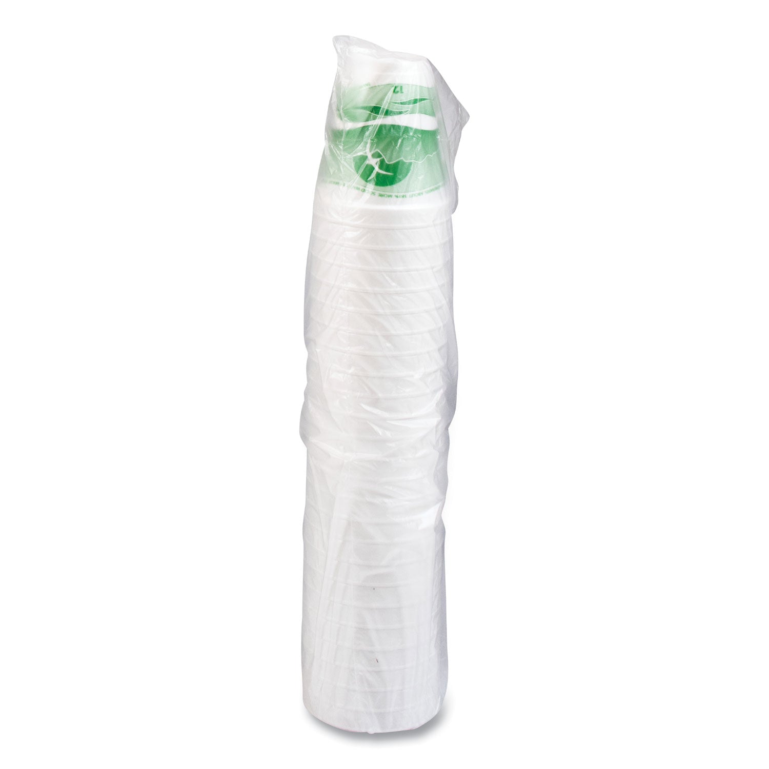 Dart Horizon Hot/Cold Foam Drinking Cups, 12 oz, Green/White, 25/Bag, 40 Bags/Carton (12J16H)