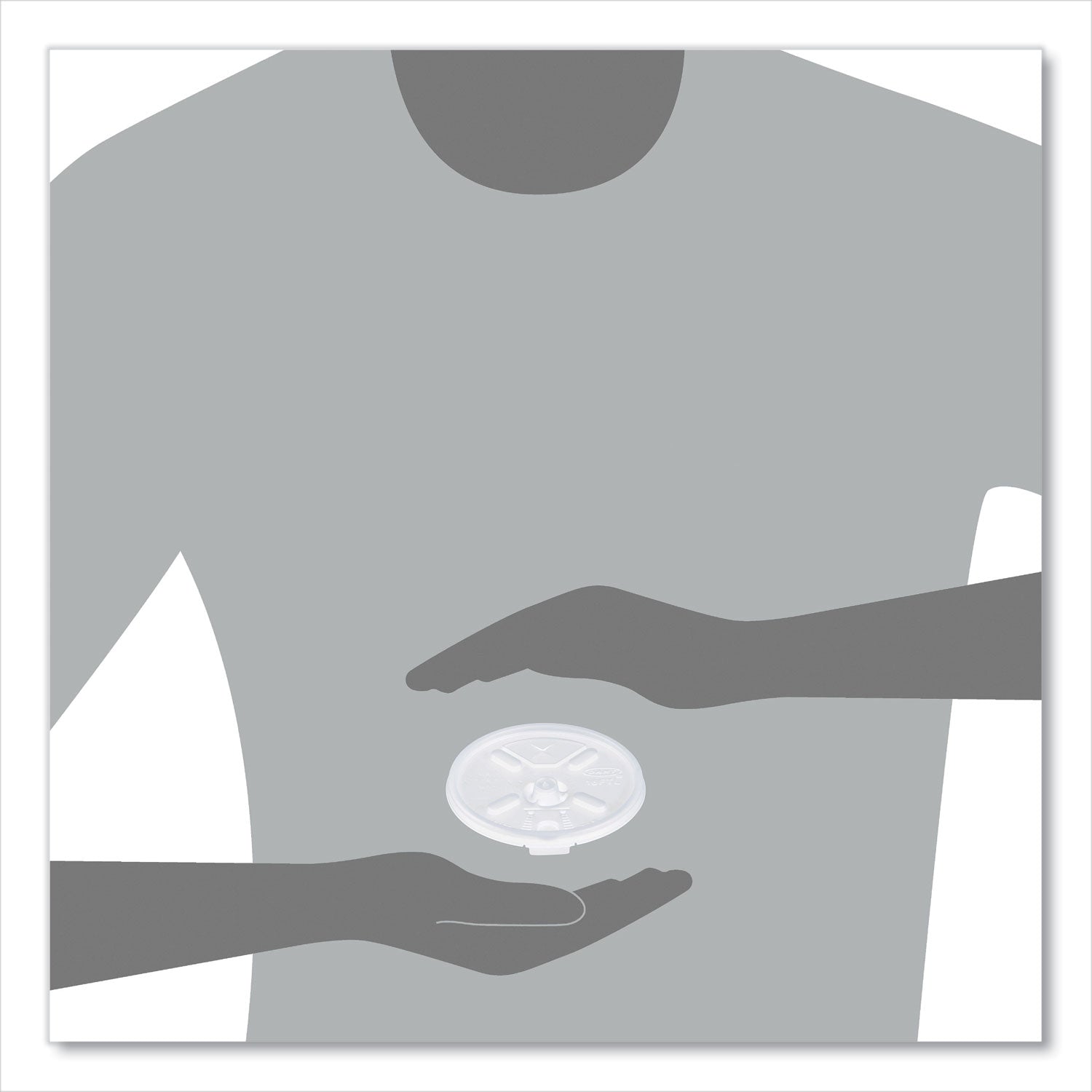 Dart Lift n' Lock Plastic Hot Cup Lids, With Straw Slot, Fits 12 oz to 24 oz Cups, Translucent, 100/Pack, 10 Packs/Carton (16FTLS)