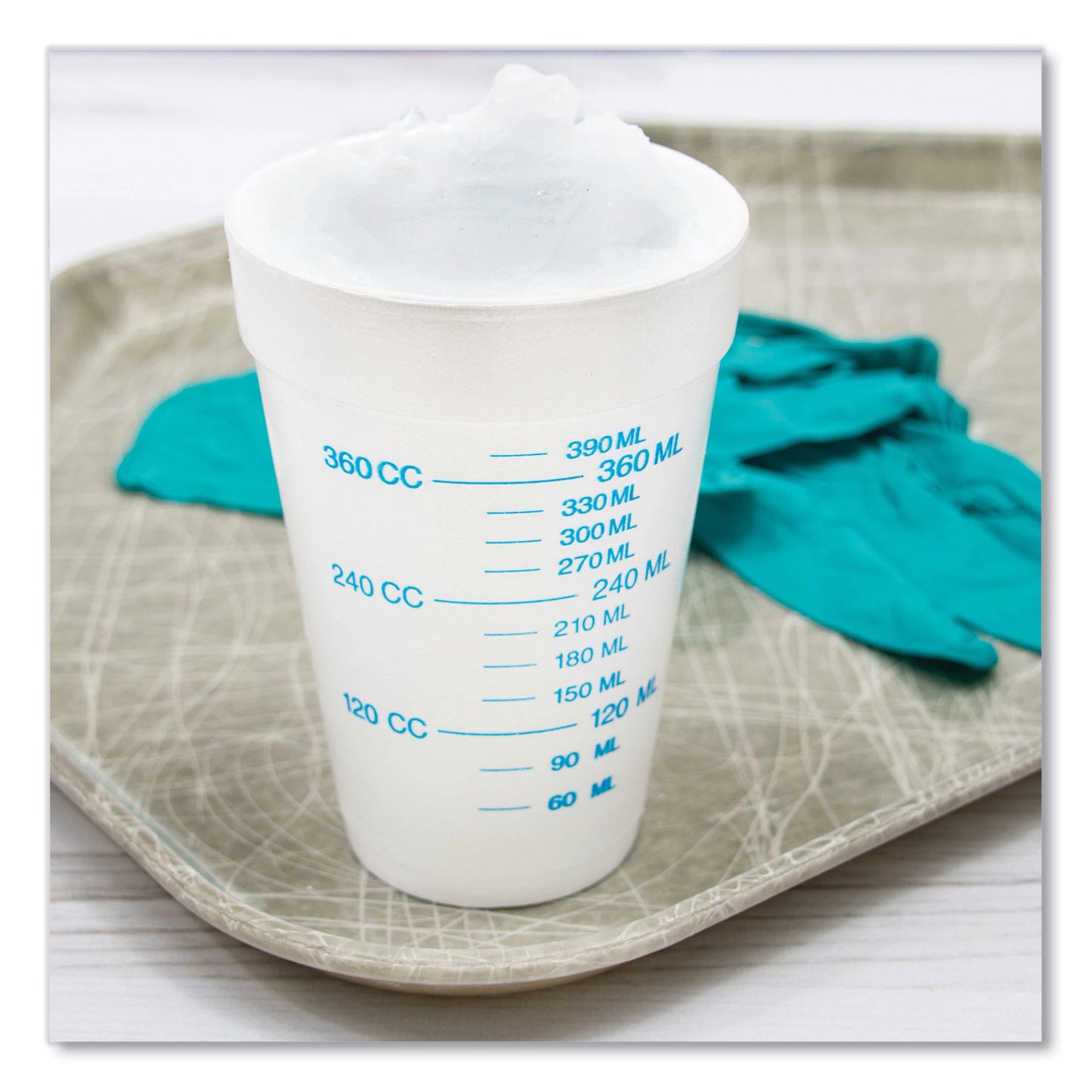 Dart Graduated Foam Medical Cups, 16 oz, White, 25/Pack, 40 Packs/Carton (16J16GRAD)